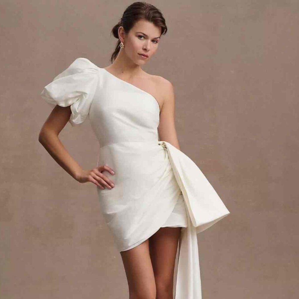One Shoulder Sachin + Babi Wedding Dress